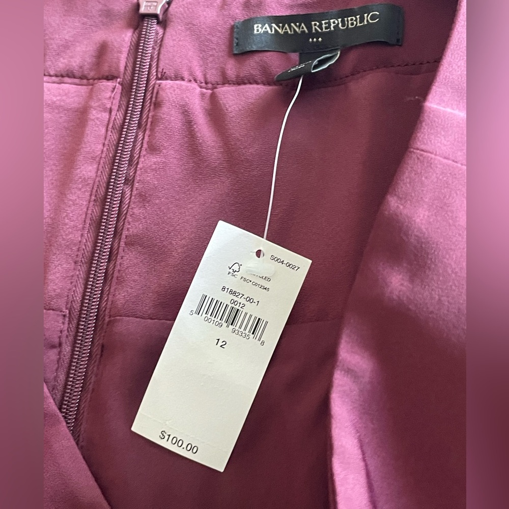Banana republic burgundy puffy skirt - Picture 5 of 6